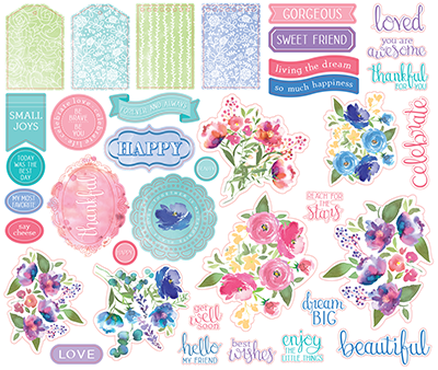 Lovely Watercolor Ephemera Pieces