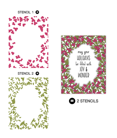 Berry Beautiful Layering Stencils - 2 Pack