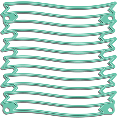 Wave Ribbon Stack Coordinating Die