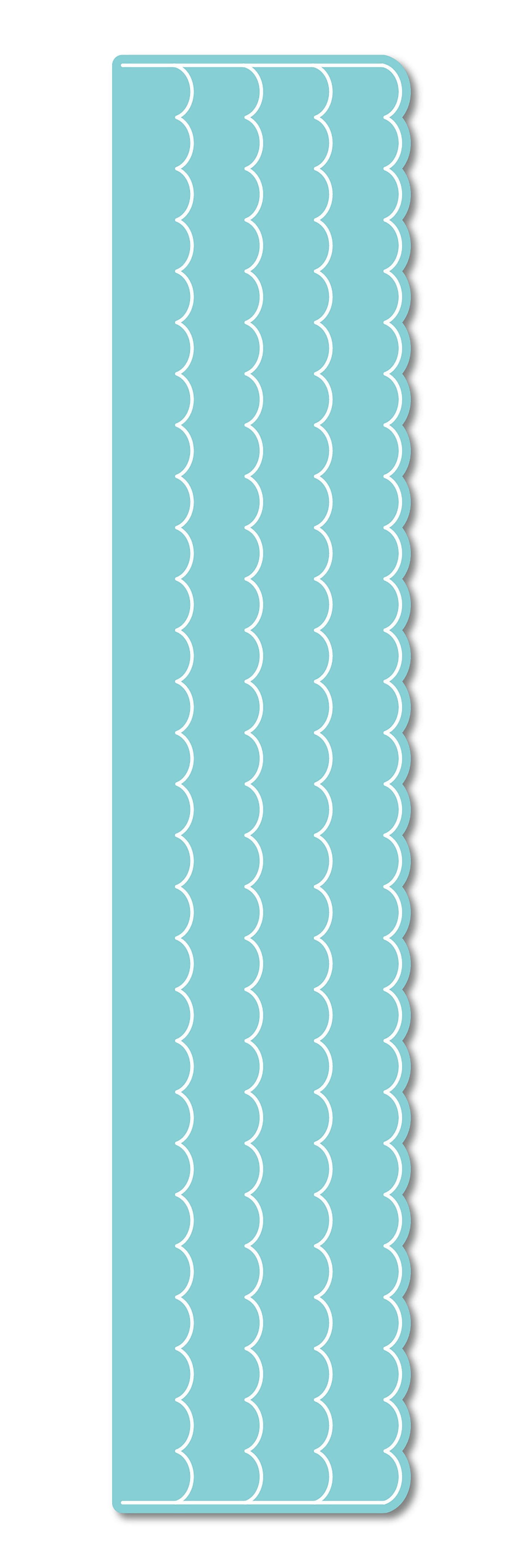 1/2" Scallop Slimline Background Strips Die