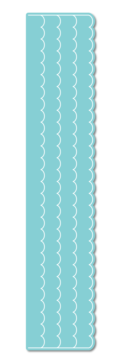 1/2" Scallop Slimline Background Strips Die