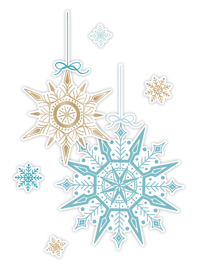 Snowflake Ornaments Impress-ion Letterpress Dies