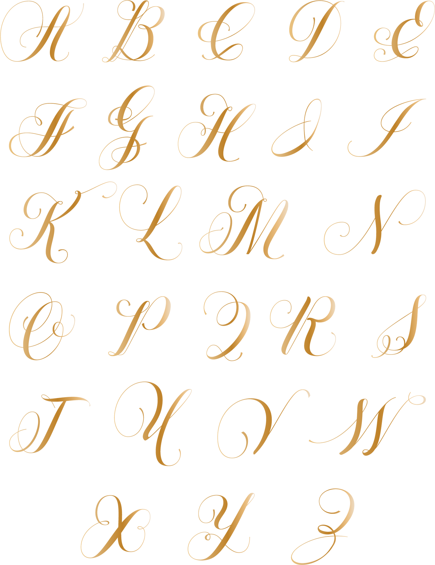 Elegant Monogram Alpha 1" Impress-ion Letterpress Dies