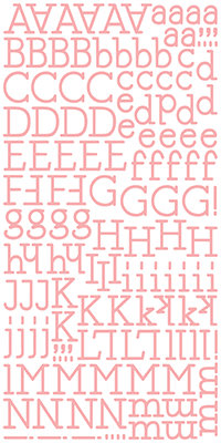 Lovely Watercolor Large Puffy Alpha Stickers