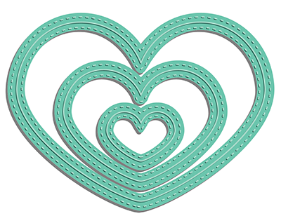 Stitched Heart Die Set