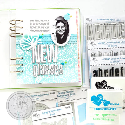 Jordan Outline Alphas Lower 6x6 Stamps