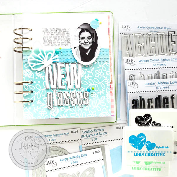 1/2" Scallop Slimline Background Strips Die