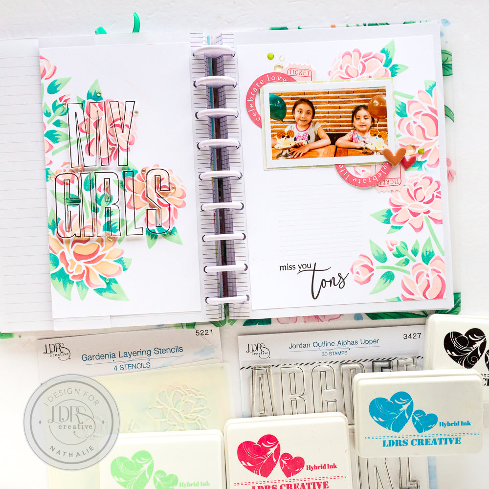 Jordan Outline Alphas Jumbo Upper 6x8 and 4x6 Stamps
