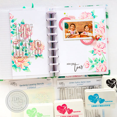 Jordan Outline Alphas Jumbo Upper 6x8 and 4x6 Stamps
