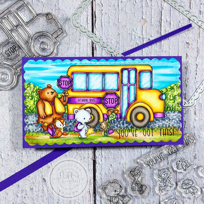 School Bus Pocket Pals Coordinating Dies