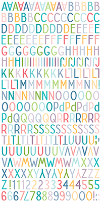 Lovely Watercolor Small Puffy Alpha Stickers