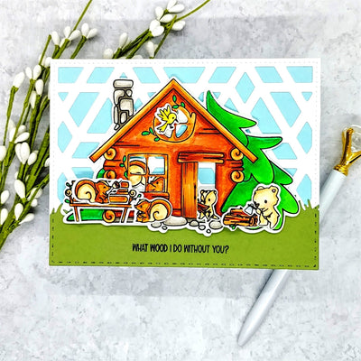 Log Cabin - Pocket Pals 4x6 Stamps