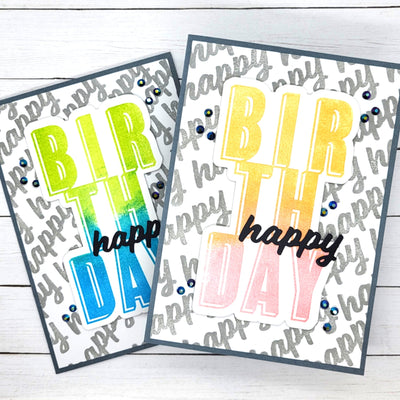 Big Word 4x6 Stamps - Birthday