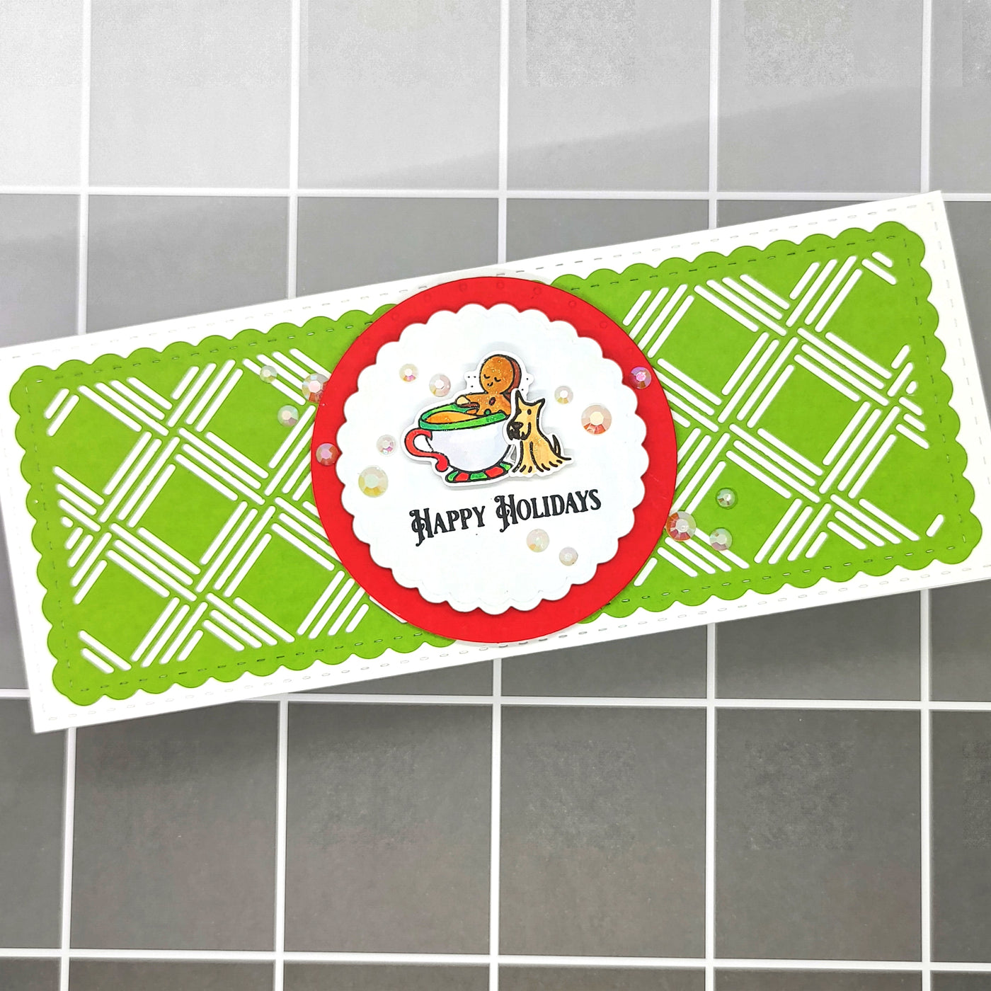 Slimline Basket Weave Pocket Die Set - Mini