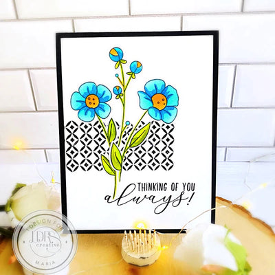 Flower Doodles Layering Stencils - 4pk