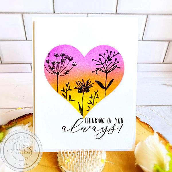 Heart Spotlight 6x6 Stencil