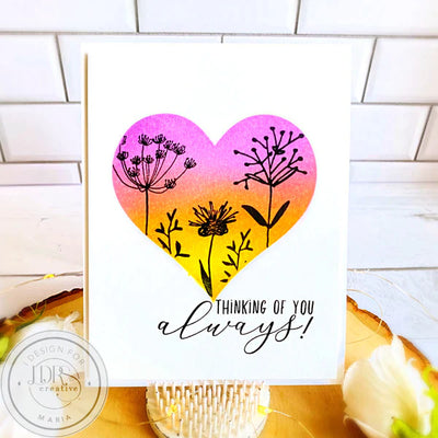 Heart Spotlight 6x6 Stencil