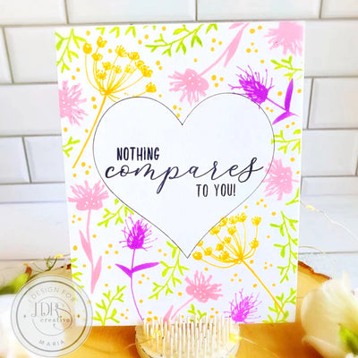 Floral Silhouette 4x6 Stamps