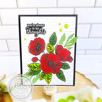 Poppy Posy 4x6 Stamps