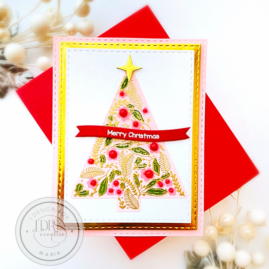 Holiday Floral 6x8 Stamps