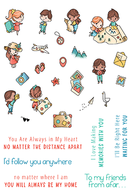 No Matter the Distance Pocket Pals 4x6 Stamp Set