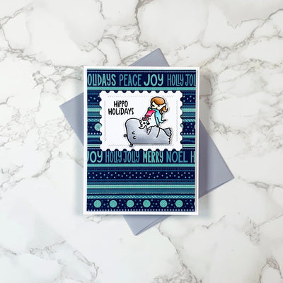 Hippopotamus for Christmas Coordinating Dies