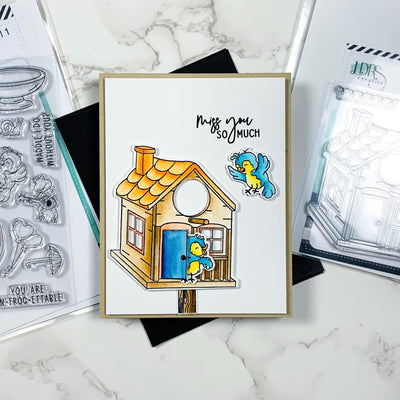 Birdhouse 4x4 Stamp Set