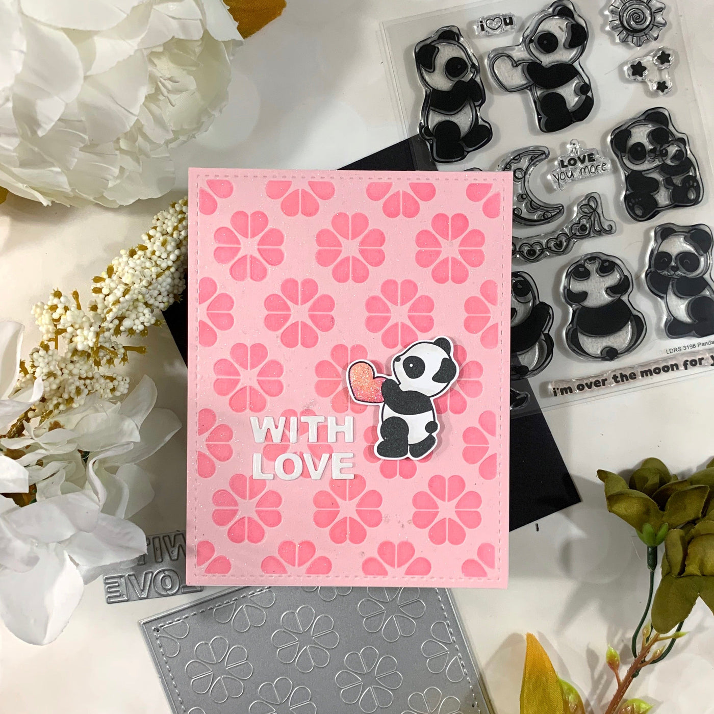 With All My Heart - 6x6 Stencil