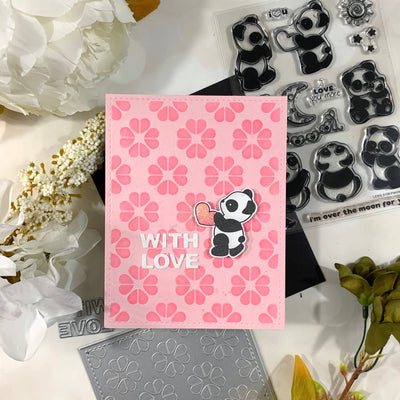 With All My Heart - 6x6 Stencil