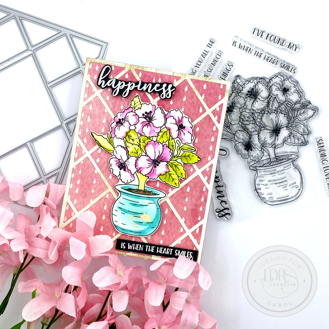 Potted Hibiscus 4x6 Stamp Set