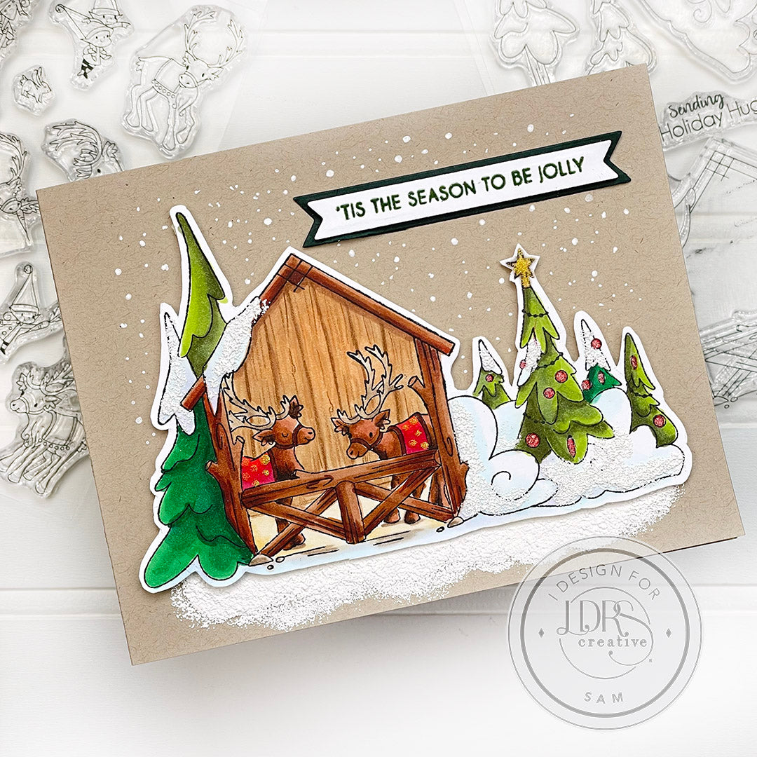 Christmas Stable 4x6 Stamps