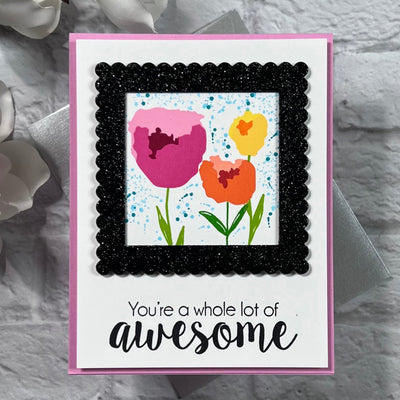 Floral Solid Layering 4x6 Stamps