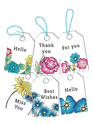 Spring Gift Tag Stack 4x6 Stamp Set