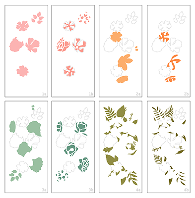 Thankful Flowers Slimline Layering Stencil Set