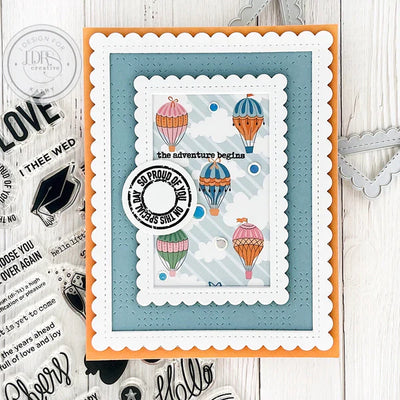 Delicate Stitches Scalloped Rectangle Dies
