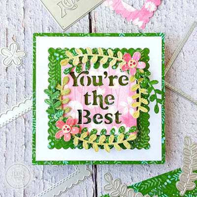 Double Stitched Scalloped Square Dies
