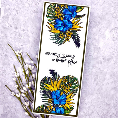 Tropical Floral Slimline Stamp Set