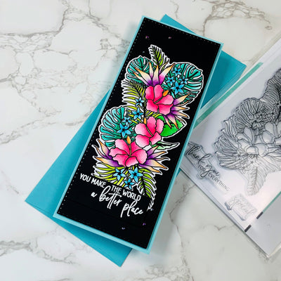 Tropical Floral Slimline Stamp Set