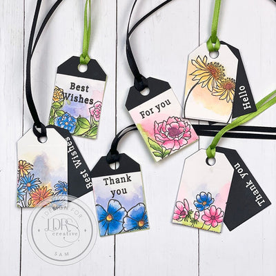 Spring Gift Tag Stack 4x6 Stamp Set