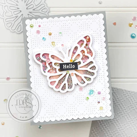 Delicate Stitches Scalloped Rectangle Dies