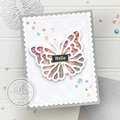 Delicate Stitches Scalloped Rectangle Dies