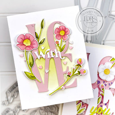 Flower Doodles 4x6 Stamps