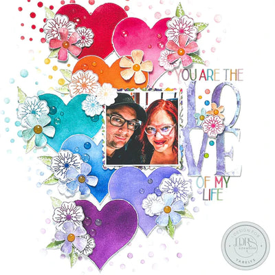 Heart Spotlight 6x6 Stencil