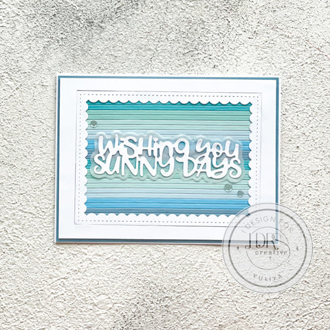 Delicate Stitches Scalloped Rectangle Dies